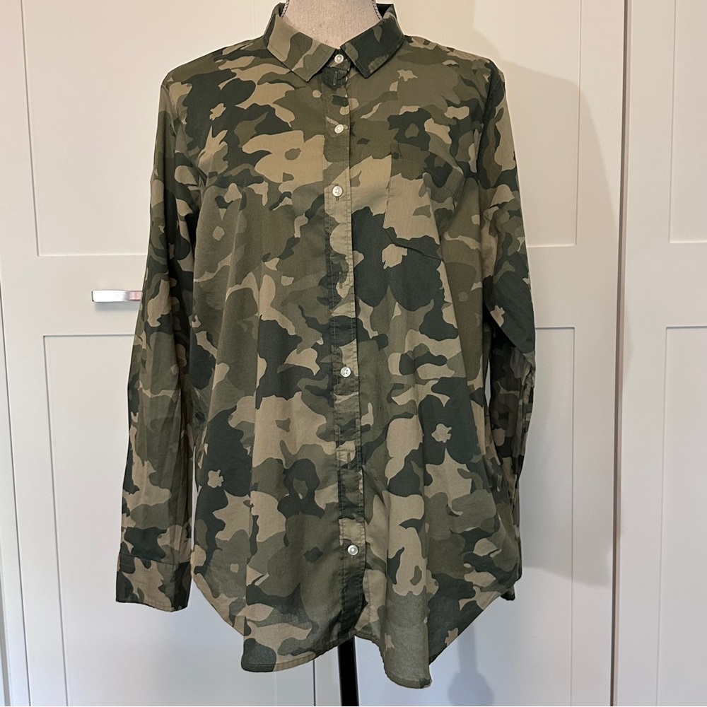 Old Navy Camouflage Button Down Shirt